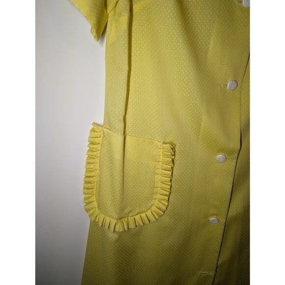 Vintage 60s Yellow House Dress - Picture 2 of 5